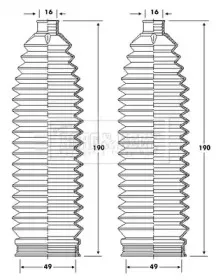 BSG3421 BORG & BECK - Пильовик кермової рейки к-т BORG & BECK купить