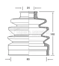 Пыльник, приводной вал BORG & BECK купить