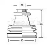 Пыльник, приводной вал BORG & BECK купить