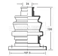 Пыльник, приводной вал BORG & BECK купить