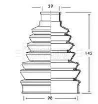 Пыльник, приводной вал BORG & BECK купить