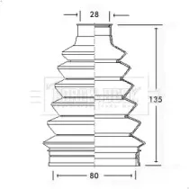 Пыльник, приводной вал BORG & BECK купить