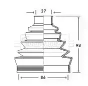 Пыльник, приводной вал BORG & BECK купить