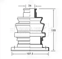 Пыльник, приводной вал BORG & BECK купить