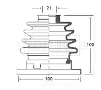 Пыльник, приводной вал BORG & BECK купить