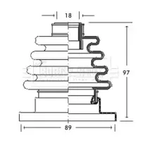 Пыльник, приводной вал BORG & BECK купить