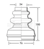 BCB2736 BORG & BECK - Пильовик привідного вала к-т BORG & BECK купить