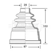 Пыльник, приводной вал BORG & BECK купить