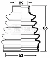 Пыльник, приводной вал BORG & BECK купить