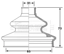 Пыльник, приводной вал BORG & BECK купить