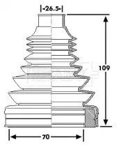 Пыльник, приводной вал BORG & BECK купить
