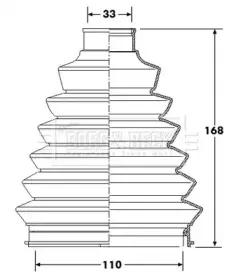 Пыльник, приводной вал BORG & BECK купить