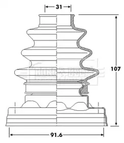 Пыльник, приводной вал BORG & BECK купить