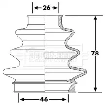 Пыльник, приводной вал BORG & BECK купить