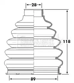 Пыльник, приводной вал BORG & BECK купить