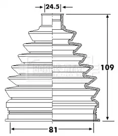 Пыльник, приводной вал BORG & BECK купить