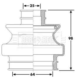 Пыльник, приводной вал BORG & BECK купить