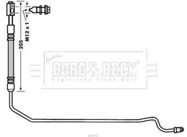 Тормозной шланг BORG & BECK купить