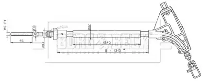 Трос, стояночная тормозная система BORG & BECK купить
