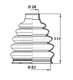 Пыльник, приводной вал BORG & BECK купить