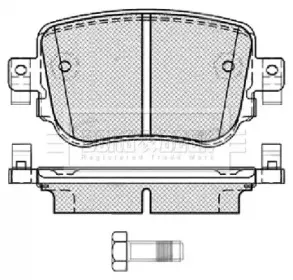 Комплект тормозных колодок, дисковый тормоз BORG & BECK купить