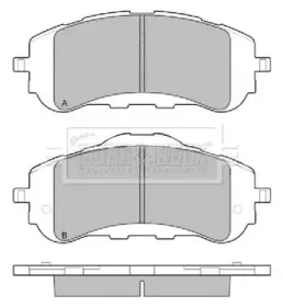 Комплект тормозных колодок, дисковый тормоз BORG & BECK купить