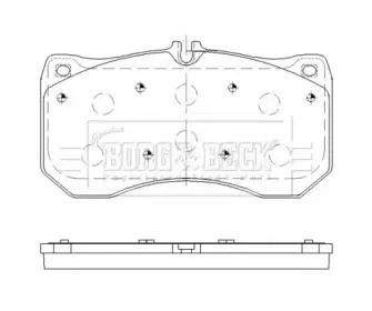 Комплект тормозных колодок, дисковый тормоз BORG & BECK купить