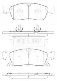 Комплект тормозных колодок, дисковый тормоз BORG & BECK купить