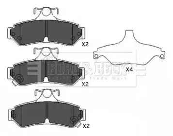 Комплект тормозных колодок, дисковый тормоз BORG & BECK купить