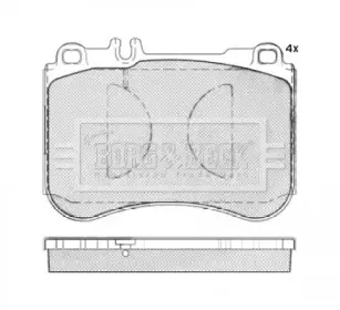 Комплект тормозных колодок, дисковый тормоз BORG & BECK купить