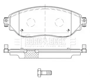 Комплект тормозных колодок, дисковый тормоз BORG & BECK купить