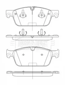 Комплект тормозных колодок, дисковый тормоз BORG & BECK купить