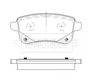 Комплект тормозных колодок, дисковый тормоз BORG & BECK купить