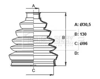 Пыльник, приводной вал BORG & BECK купить