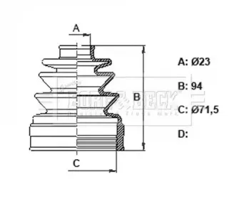 Пыльник, приводной вал BORG & BECK купить