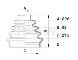 Пыльник, приводной вал BORG & BECK купить