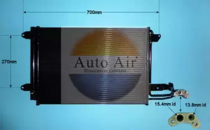 Конденсатор, кондиционер AUTO AIR GLOUCESTER купить
