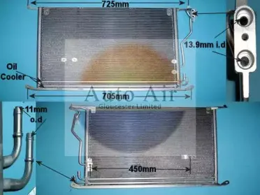 Конденсатор, кондиционер AUTO AIR GLOUCESTER купить