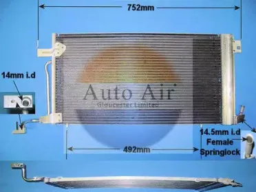 Конденсатор, кондиционер AUTO AIR GLOUCESTER купить