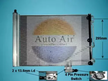 Конденсатор, кондиционер AUTO AIR GLOUCESTER купить