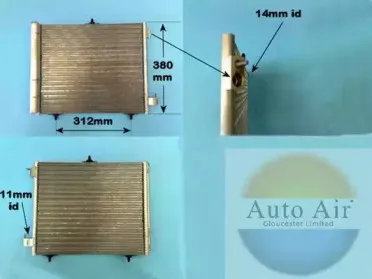 Конденсатор, кондиционер AUTO AIR GLOUCESTER купить