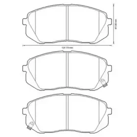 Гальмівні колодки передні Huyndai i40, ix35, Tucson / KIA Carens, Soul, Sportage JURID купить