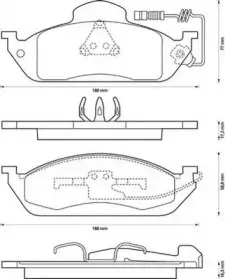 Комплект тормозных колодок, дисковый тормоз JURID купить