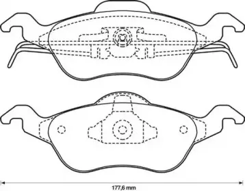 Комплект тормозных колодок, дисковый тормоз JURID купить