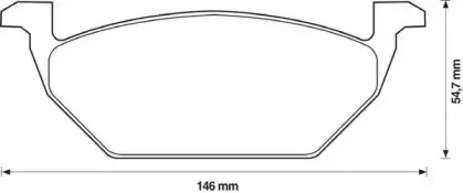 Гальмівні колодки передні Audi A3, A1 / Seat Ibiza / Skoda Octavia, Fabia / VW Polo, Golf JURID купить