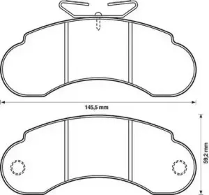 Комплект тормозных колодок, дисковый тормоз JURID купить