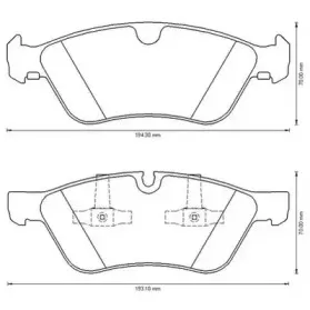 Гальмівні колодки передні Mercedes E-Class (W211, S211), M-Class (W164), G-Class (W463), GL, R-Class JURID купить