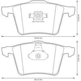 Комплект тормозных колодок, дисковый тормоз JURID купить