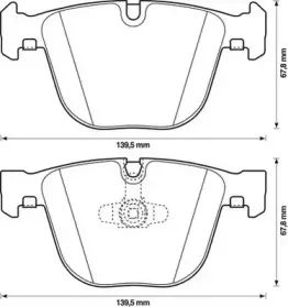 Комплект тормозных колодок, дисковый тормоз JURID купить