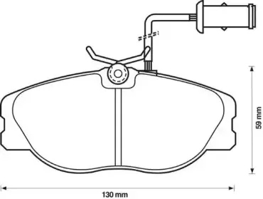 Комплект тормозных колодок, дисковый тормоз JURID купить